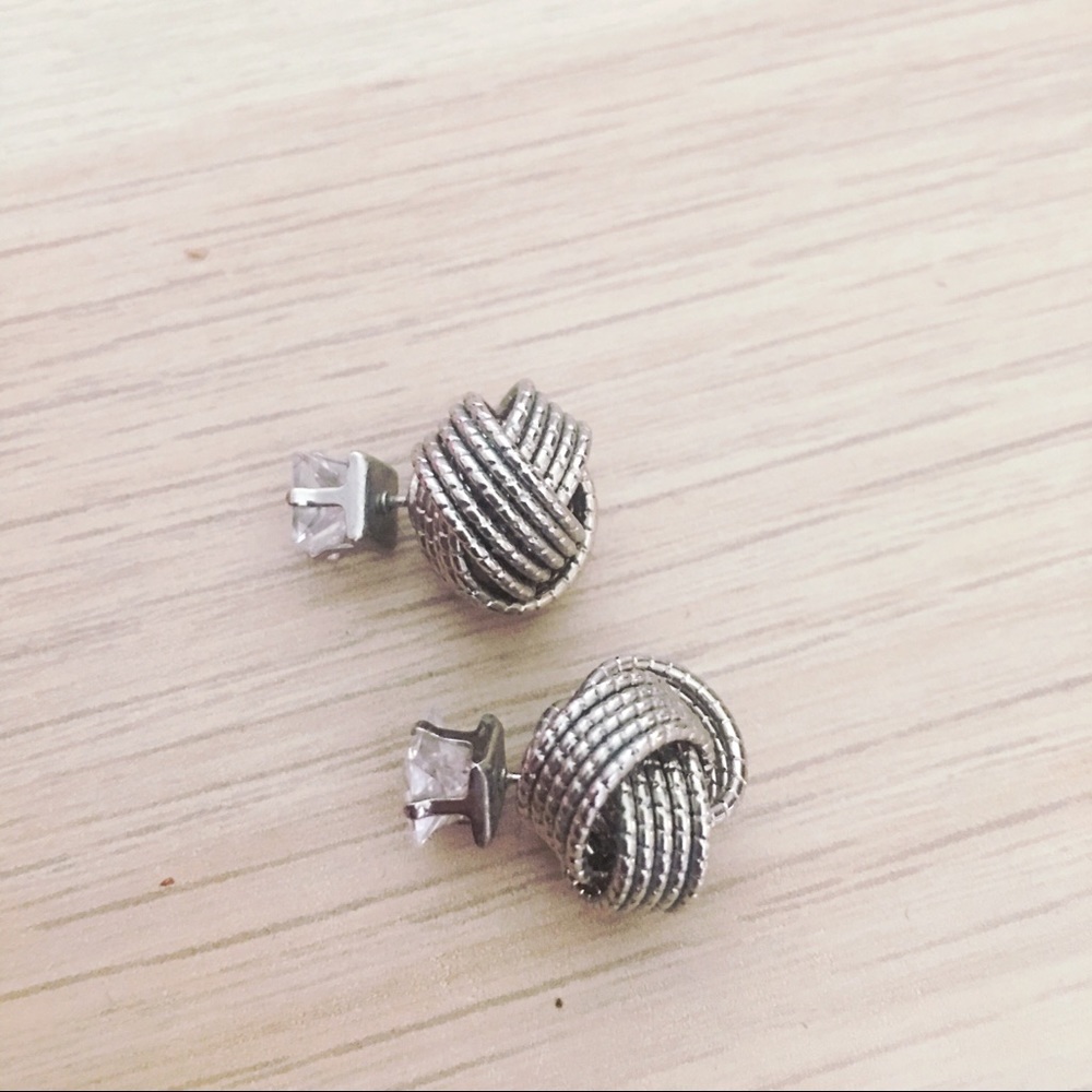 Front and back stud earrings